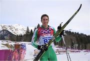 14 February 2014; Team Ireland's Jan Rossiter after finishing his men's 15km Classic Cross Country race. Sochi 2014 Winter Olympic Games, Laura Cross-Country Ski & Biathlon Centre, Sochi, Russia. Picture credit: William Cherry / SPORTSFILE
