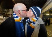 14 February 2014; Leinster supporters Paul and Tessa L'Estrange, from Dublin, ahead of the game. Celtic League 2013/14 Round 14, Leinster v Newport Gwent Dragons. RDS, Ballsbridge, Dublin. Picture credit: Ramsey Cardy / SPORTSFILE