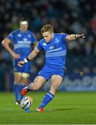 14 February 2014; Ian Madigan, Leinster, kicks a penalty. Celtic League 2013/14 Round 14, Leinster v Newport Gwent Dragons, RDS, Ballsbridge, Dublin. Picture credit: Ramsey Cardy / SPORTSFILE