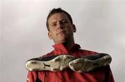 27 June 2005; Kerry footballer Dara O'Cinneide at the launch of the new PUMA King Exec football boot. Elverys Store, Fonthill, Dublin. Picture credit; David Maher / SPORTSFILE