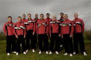 27 June 2005; Pictured at the launch of the new PUMA King Exec football boot are, left to right, Dara O'Cinneide, Kerry, Ross Munnelly, Laois, Oisin McConville, Armagh, Henry Shefflin, Kilkenny, Stephen O'Shaughnessy, Dublin, Ciaran Whelan, Dublin, Paul Clancy, Galway, Mark Vaughan, Dublin, Trevor Mortimer, Mayo, Bryan Cullen, Dublin, and John Mullane Waterford. Elverys Store, Fonthill, Dublin. Picture credit; David Maher / SPORTSFILE