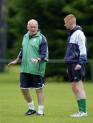 30 June 2005; Noel O'Reilly, Republic of Ireland manager, speaks to Eoin Doyle during Youth Olympic squad training in advance of the European Youth Olympics which will take place in Lignano, Italy. AUL Complex, Clonshaugh, Dublin. Picture Credit; Damien Eagers / SPORTSFILE