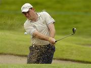 1 July 2005; Gary Murphy, Ireland, plays from the bunker onto the 18th green during the second round of the Smurfit European Open. K Club, Straffan, Co. Kildare. Picture credit; Matt Browne / SPORTSFILE