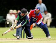 1 July 2005; Eoin Morgan, Ireland, bats during the game. ICC Trophy, Ireland v Bermuda, Stormont, Belfast, Co. Antrim. Picture credit; Oliver McVeigh / SPORTSFILE