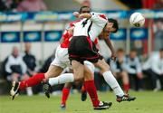 1 July 2005; Peter Hutton, Derry City, in action against Glen Crowe, Shelbourne. eircom League, Premier Division, Shelbourne v Derry City, Tolka Park, Dublin. Picture credit; David Maher / SPORTSFILE