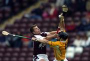2 July 2005; Kevin Hayes, Galway, in action against Gavin Bell, Antrim. Guinness All-Ireland Hurling Championship Qualifier, Round 2, Galway v Antrim, Pearse Stadium, Galway. Picture credit; David Maher / SPORTSFILE
