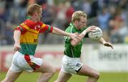 2 July 2005; Stephen Kelly, Limerick, in action against John Hayden, Carlow. Bank of Ireland All-Ireland Senior Football Championship Qualifier, Round 2, Carlow v Limerick, Dr. Cullen Park, Carlow. Picture credit; Matt Browne / SPORTSFILE