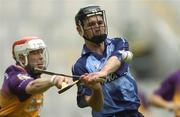 3 July 2005; Keith Dunne, Dublin, in action against Fran O'Gorman, Wexford. Leinster Minor Hurling Championship Final, Dublin v Wexford, Croke Park, Dublin. Picture credit; Damien Eagers / SPORTSFILE