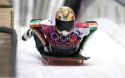 15 February 2014; Team Ireland's Sean Greenwood in action during his third and final heat in the Men's Skeleton event. Sochi 2014 Winter Olympic Games, Sanki Sliding Center, Sochi, Russia. Picture credit: William Cherry / SPORTSFILE