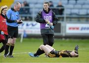 15 February 2014; Colm Cooper, Dr. Crokes, after receiving an injury, he was subsequently taken off. AIB GAA Football All-Ireland Senior Club Championship, Semi-Final, Castlebar Mitchels, Mayo v Dr. Crokes, Kerry. O'Moore Park, Portlaoise, Co. Laois. Photo by Sportsfile