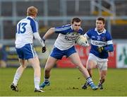 15 February 2014; Ryan Bell, Ballinderry, in action against Tiernan Diamond, St Vincent's. AIB GAA Football All-Ireland Senior Club Championship, Semi-Final, St Vincent's, Dublin v Ballinderry, Derry. Páirc Esler, Newry, Co. Down. Picture credit: Oliver McVeigh / SPORTSFILE