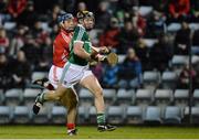 15 February 2014; Seamus Ryan, Limerick, in action against Christopher Joyce, Cork. Allianz Hurling League, Division 1B, Round 1, Cork v Limerick, Páirc Uí Rinn, Cork. Picture credit: Matt Browne / SPORTSFILE