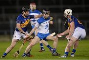 15 February 2014; Jamie Barron, Waterford, in action against Conor O'Brien, Tipperary. Allianz Hurling League, Division 1A, Round 1, Tipperary v Waterford, Semple Stadium, Thurles, Co. Tipperary. Picture credit: Brendan Moran / SPORTSFILE