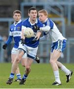 15 February 2014; Michael Concarr, St Vincent's, in action against Colin Devlin, Ballinderry. AIB GAA Football All-Ireland Senior Club Championship, Semi-Final, St Vincent's, Dublin v Ballinderry, Derry. Páirc Esler, Newry, Co. Down. Picture credit: Oliver McVeigh / SPORTSFILE