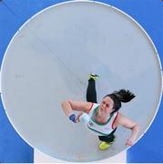 15 February 2014; Alana Frattaroli, Limerick A.C., competes in the Women's Shot Putt event. Woodie’s DIY National Senior Indoor Track and Field Championships, Athlone Institute of Technology International Arena, Athlone, Co. Westmeath. Picture credit: Stephen McCarthy / SPORTSFILE