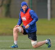16 February 2014; Leinster's Leo Cullen in action during squad training ahead of their Celtic League 2013/14, Round 15 game against Cardiff on Thursday. Leinster Rugby Squad Training and Media Briefing, Rosemount, UCD, Belfield, Dublin. Picture credit: Pat Murphy / SPORTSFILE