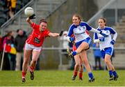 16 February 2014; Charlotte Brady, Monaghan, in action against Annie Walsh, Cork. Tesco Ladies National Football League, Round 3, Cork v Monaghan, Mallow GAA Grounds, Mallow, Co. Cork. Picture credit: Matt Browne / SPORTSFILE