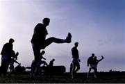16 February 2014; Connacht players warm up before the match. M Donnelly Interprovincial Football Championship, Semi-Final, Connacht v Munster, Tuam Stadium, Tuam, Co. Galway. Picture credit: Ramsey Cardy / SPORTSFILE