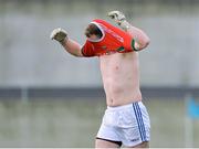 16 February 2014; Robert Hennelly, Connacht, changes into his county jersey after ripping his provincial jersey during the match. M Donnelly Interprovincial Football Championship, Semi-Final, Connacht v Munster, Tuam Stadium, Tuam, Co. Galway. Picture credit: Ramsey Cardy / SPORTSFILE