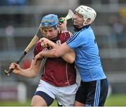 16 February 2014; Conor Cooney, Galway, in action against Michael Carton, Dublin. Allianz Hurling League, Division 1A, Round 1, Galway v Dublin, Pearse Stadium, Galway. Picture credit: Ray Ryan / SPORTSFILE