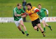 16 February 2014; Seán Cavanagh, Ulster, in action against Paddy Keenan, Leinster. M Donnelly Interprovincial Football Championship, Semi-Final, Leinster v Ulster, Páirc Táilteann, Navan, Co. Meath. Picture credit: Piaras Ó Mídheach / SPORTSFILE