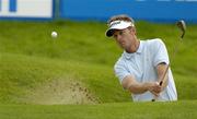 3 July 2005; Raphael Jacquelin, France, plays from the bunker onto the 9th green during the final round of the Smurfit European Open. K Club, Straffan, Co. Kildare. Picture credit; Matt Browne / SPORTSFILE