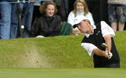 3 July 2005; Thomas Bjorn, Denmark, chips from the bunker onto the 4th green during the final round of the Smurfit European Open. K Club, Straffan, Co. Kildare. Picture credit; Matt Browne / SPORTSFILE