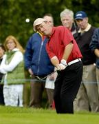 3 July 2005; Damien McGrane, Ireland, pitches onto the 4th green during the final round of the Smurfit European Open. K Club, Straffan, Co. Kildare. Picture credit; Matt Browne / SPORTSFILE