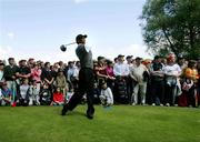 4 July 2005; Tiger Woods tees off at the 15th hole during the JP McManus Invitational Pro-Am. Adare Manor Hotel & Golf Resort, Adare, Co. Limerick. Picture credit; Kieran Clancy / SPORTSFILE
