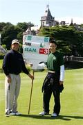 4 July 2005; Fred Funk with his scoreboard keeper David Clancy, from Limerick, during the JP McManus Invitational Pro-Am. Adare Manor Hotel & Golf Resort, Adare, Co. Limerick. Picture credit; Kieran Clancy / SPORTSFILE