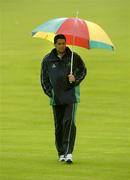 5 July 2005; Ireland captain Jason Mullins walks the cricket ground. ICC Trophy, Group A, Ireland v USA, Warringstown, Co. Down. Picture credit; Damien Eagers / SPORTSFILE