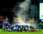 14 February 2014; A general view of a scrum during the game. Celtic League 2013/14 Round 14, Leinster v Newport Gwent Dragons, RDS, Ballsbridge, Dublin. Picture credit: Ray Lohan / SPORTSFILE