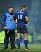 14 February 2014; Leinster senior skills and kicking coach Richie Murphy with Ian Madigan. Celtic League 2013/14 Round 14, Leinster v Newport Gwent Dragons, RDS, Ballsbridge, Dublin. Picture credit: Piaras Ó Mídheach / SPORTSFILE