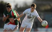 2 February 2014; Seán Hurley, Kildare, in action against Lee Keegan, Mayo. Allianz Football League, Division 1, Round 1, Kildare v Mayo, St Conleth's Park, Newbridge, Co. Kildare. Picture credit: Piaras Ó Mídheach / SPORTSFILE