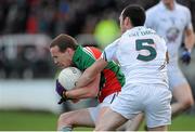 2 February 2014; Andy Moran, Mayo, in action against Kevin Murnaghan, Kildare. Allianz Football League, Division 1, Round 1, Kildare v Mayo, St Conleth's Park, Newbridge, Co. Kildare. Picture credit: Piaras Ó Mídheach / SPORTSFILE