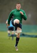 18 February 2014; Ireland's Tommy O'Donnell in action during squad training ahead of their RBS Six Nations Rugby Championship match against England on Saturday. Ireland Rugby Squad Training, Carton House, Maynooth, Co. Kildare. Picture credit: Brendan Moran / SPORTSFILE