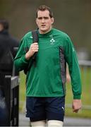 18 February 2014; Ireland's Devin Toner arrives for squad training ahead of their RBS Six Nations Rugby Championship match against England on Saturday. Ireland Rugby Squad Training, Carton House, Maynooth, Co. Kildare. Picture credit: Brendan Moran / SPORTSFILE