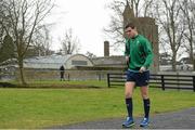 18 February 2014; Ireland's Jonathan Sexton arrives for  squad training ahead of their RBS Six Nations Rugby Championship match against England on Saturday. Ireland Rugby Squad Training, Carton House, Maynooth, Co. Kildare. Picture credit: Brendan Moran / SPORTSFILE