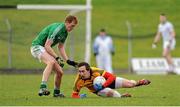 16 February 2014; Colm Cavanagh, Ulster, in action against Paul Cribbin, Leinster. M Donnelly Interprovincial Football Championship, Semi-Final, Leinster v Ulster, Páirc Táilteann, Navan, Co. Meath. Picture credit: Piaras Ó Mídheach / SPORTSFILE