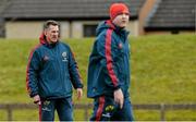19 February 2014; Munster head coach Rob Penney, left, and forwards coach Anthony Foley during squad training ahead of their Celtic League 2013/14, Round 15, match against Ospreys on Sunday. Munster Rugby Squad Training, University of Limerick, Limerick. Picture credit: Diarmuid Greene / SPORTSFILE