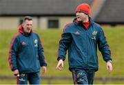 19 February 2014; Munster forwards coach Anthony Foley, right, and head coach Rob Penney during squad training ahead of their Celtic League 2013/14, Round 15, match against Ospreys on Sunday. Munster Rugby Squad Training, University of Limerick, Limerick. Picture credit: Diarmuid Greene / SPORTSFILE
