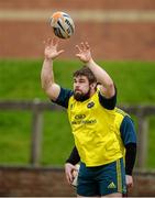 19 February 2014; Munster's Duncan Casey throws into a lineout during squad training ahead of their Celtic League 2013/14, Round 15, match against Ospreys on Sunday. Munster Rugby Squad Training, University of Limerick, Limerick. Picture credit: Diarmuid Greene / SPORTSFILE