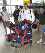 6 July 2005; Ed Duffy, MSL sponsored Ireland Men's U20 team, in Dublin airport prior to the teams departure for the Men's U20 European champuonships in Varna, Bulgaria. Dublin Airport, Dublin. Picture credit; Pat Murphy / SPORTSFILE