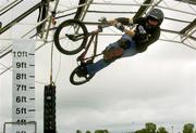 8 July 2005; Australia's Matt Fairbairn, BMX Rider in action on the Red Bull Vert Ramp. Oxegen Festival, Punchestown Racecourse, Co. Kildare. Picture credit; Damien Eagers / SPORTSFILE
