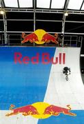 8 July 2005; Germany's Achim Kujawski, BMX Rider and Australia's Renton Millar, skateboarder in action on the Red Bull Vert Ramp. Oxegen Festival, Punchestown Racecourse, Co. Kildare. Picture credit; Damien Eagers / SPORTSFILE