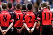 3 July 2005; Member of the Down team, stand for the national anthem. Bank of Ireland All-Ireland Senior Football Championship Qualifier, Round 2, Down v Derry, Pairc An Iuir, Newry, Co. Down. Picture credit; David Maher / SPORTSFILE