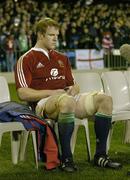9 July 2005; A dejected Paul O'Connell, British and Irish Lions, after the final whistle. British and Irish Lions Tour to New Zealand 2005, 3rd Test, New Zealand v British and Irish Lions, Eden Park, Auckland, New Zealand. Picture credit; Brendan Moran / SPORTSFILE