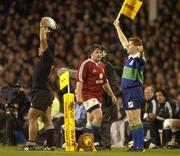 9 July 2005; Shane Byrne, centre, British and Irish Lions, leaves the field after being substituted. British and Irish Lions Tour to New Zealand 2005, 3rd Test, New Zealand v British and Irish Lions, Eden Park, Auckland, New Zealand. Picture credit; Brendan Moran / SPORTSFILE