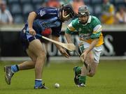 9 July 2005; Stephen Hiney, Dublin, is tackled by Brendan Murphy, Offaly. Guinness All-Ireland Senior Hurling Championship Qualifier, Round 3, Dublin v Offaly, Parnell Park, Dublin. Picture credit; David  Levingstone/ SPORTSFILE