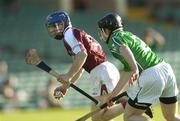 9 July 2005; Damien Hayes, Galway, in action against Michael Clifford, Limerick. Guinness All-Ireland Senior Hurling Championship Qualifier, Round 3, Limerick v Galway, Gaelic Grounds, Limerick. Picture credit; Damien Eagers / SPORTSFILE